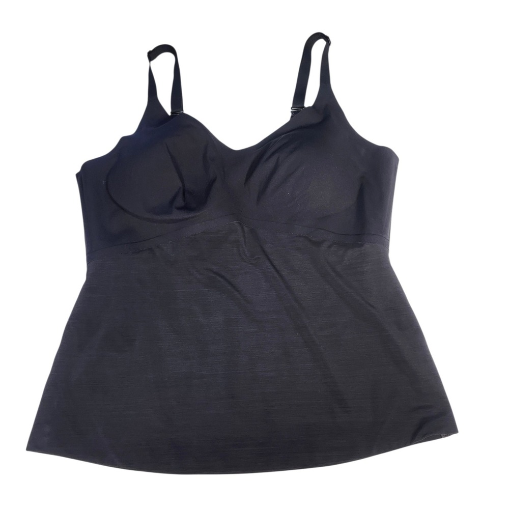 Honeylove LiftWear Cami Women 1X Black Wireless Shaping Camisole Tank Top